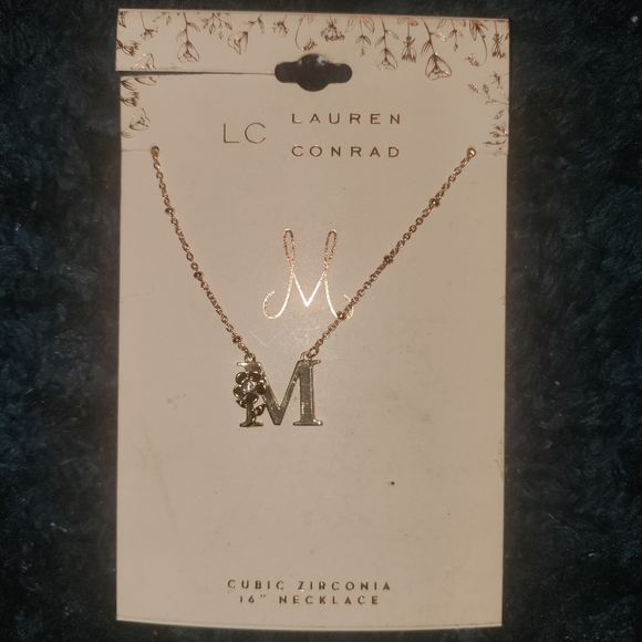 Lauren Conrad M initial necklace